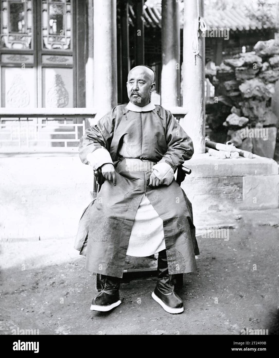 1869, Beijing, mandarin Mao Changxi, photo by John Thomson Stock Photo