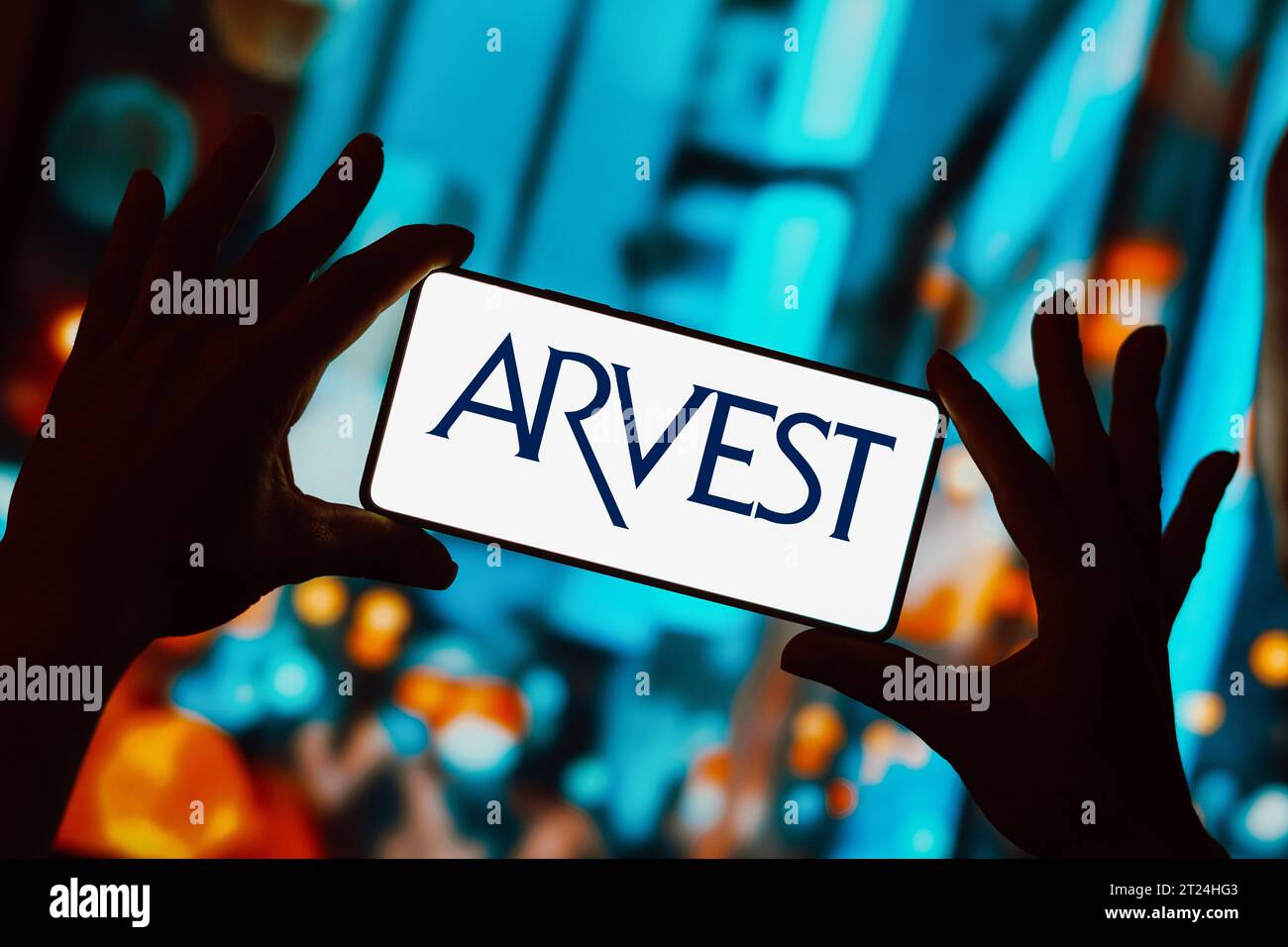 Brazil. 16th Oct, 2023. In this photo illustration, the Arvest Bank ...