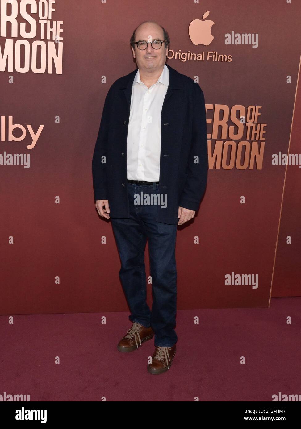 October 16, 2023, Hollywood, California, United States: David Grann attends Apple Original Filmsâ€™ â€œKillers of the Flower Moonâ€ Los Angeles premiere. (Credit Image: © Billy Bennight/ZUMA Press Wire) EDITORIAL USAGE ONLY! Not for Commercial USAGE! Stock Photo