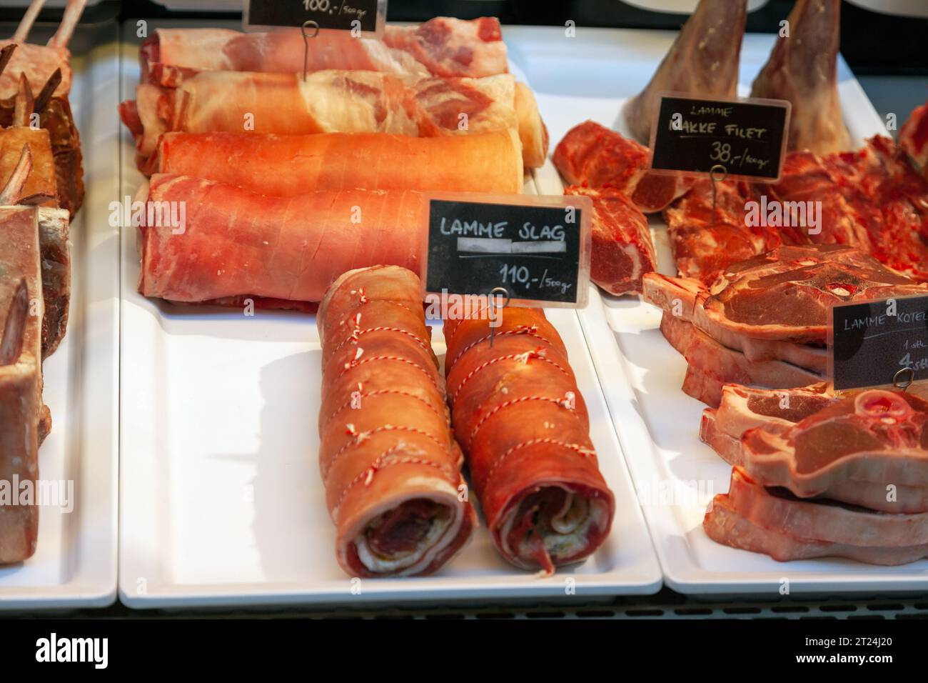 Central food market in Copenhagen, Denmark Stock Photo