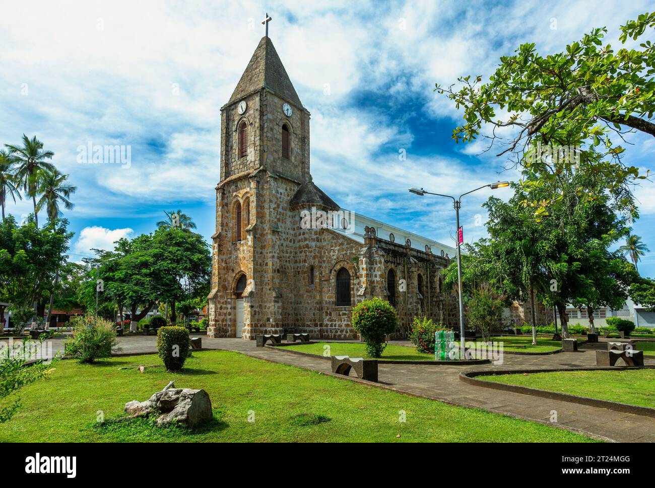 The Our Lady of Mount Carmel Cathedral, (Spanish - Catedral de Nuestra Senora del Carmen) or Puntarenas Cathedral is a temple of the Roman Catholic ch Stock Photo