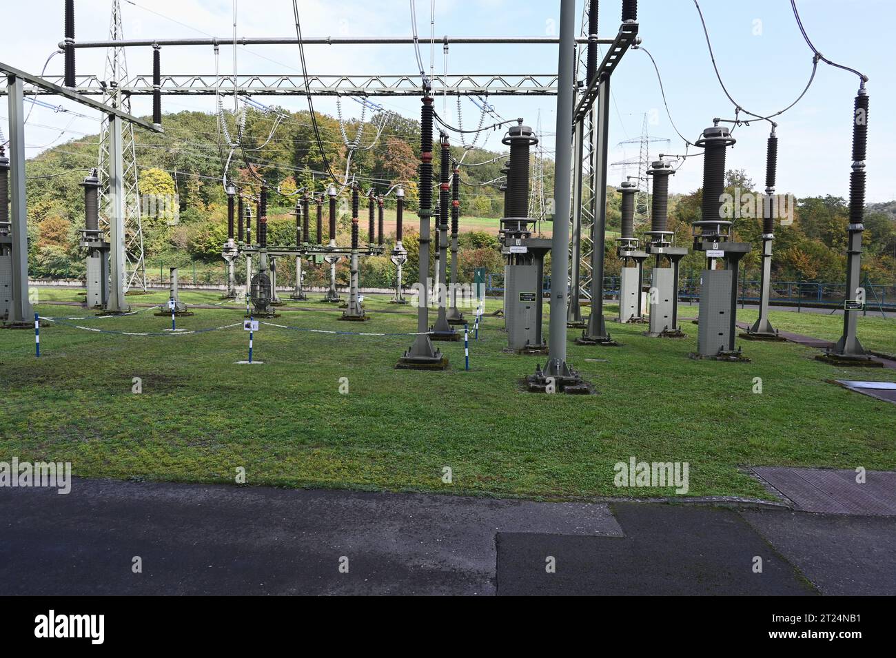 Vianden, Luxembourg. 13th Oct, 2023. Electricity substation, a part of