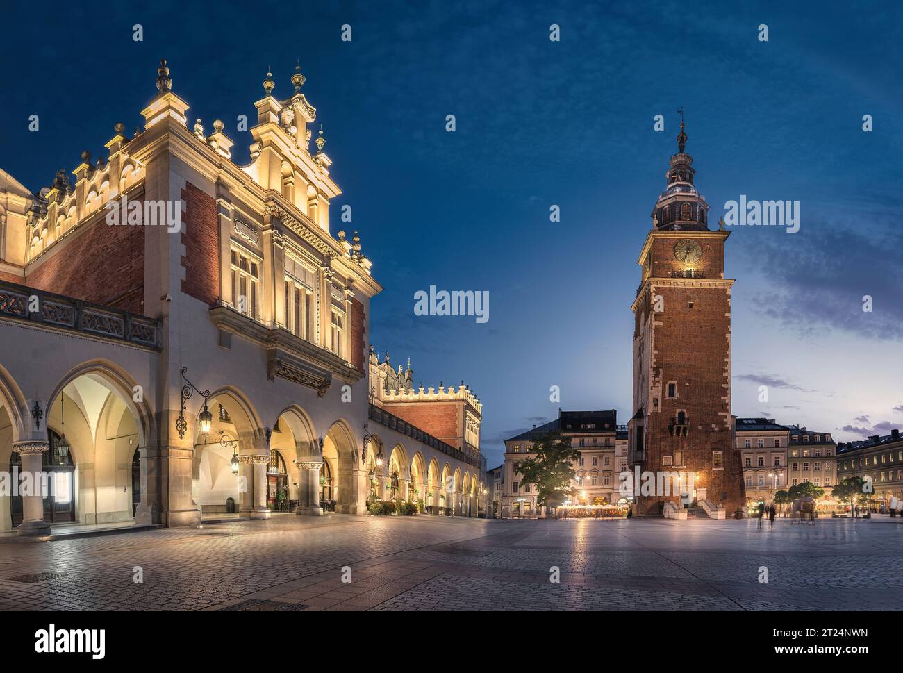 Town Hall Square, Krakow, Poland Stock Photo