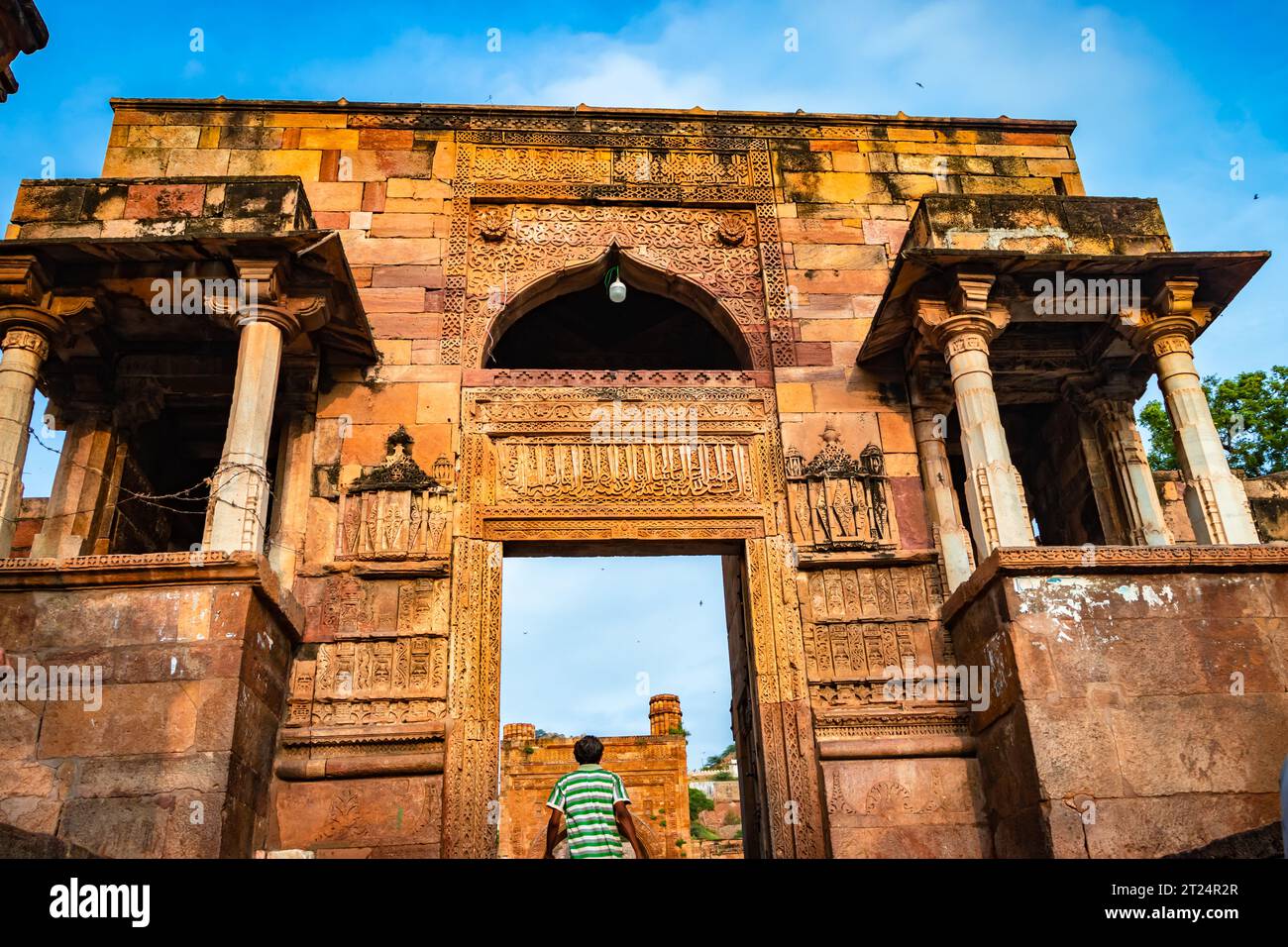 ancient grand mosque called Adhai Din Ka Jhonpra vintage architecture ...