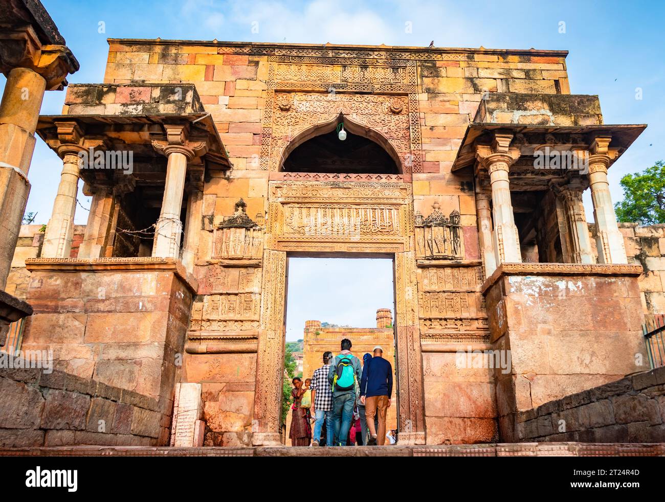 ancient grand mosque called Adhai Din Ka Jhonpra vintage architecture ...
