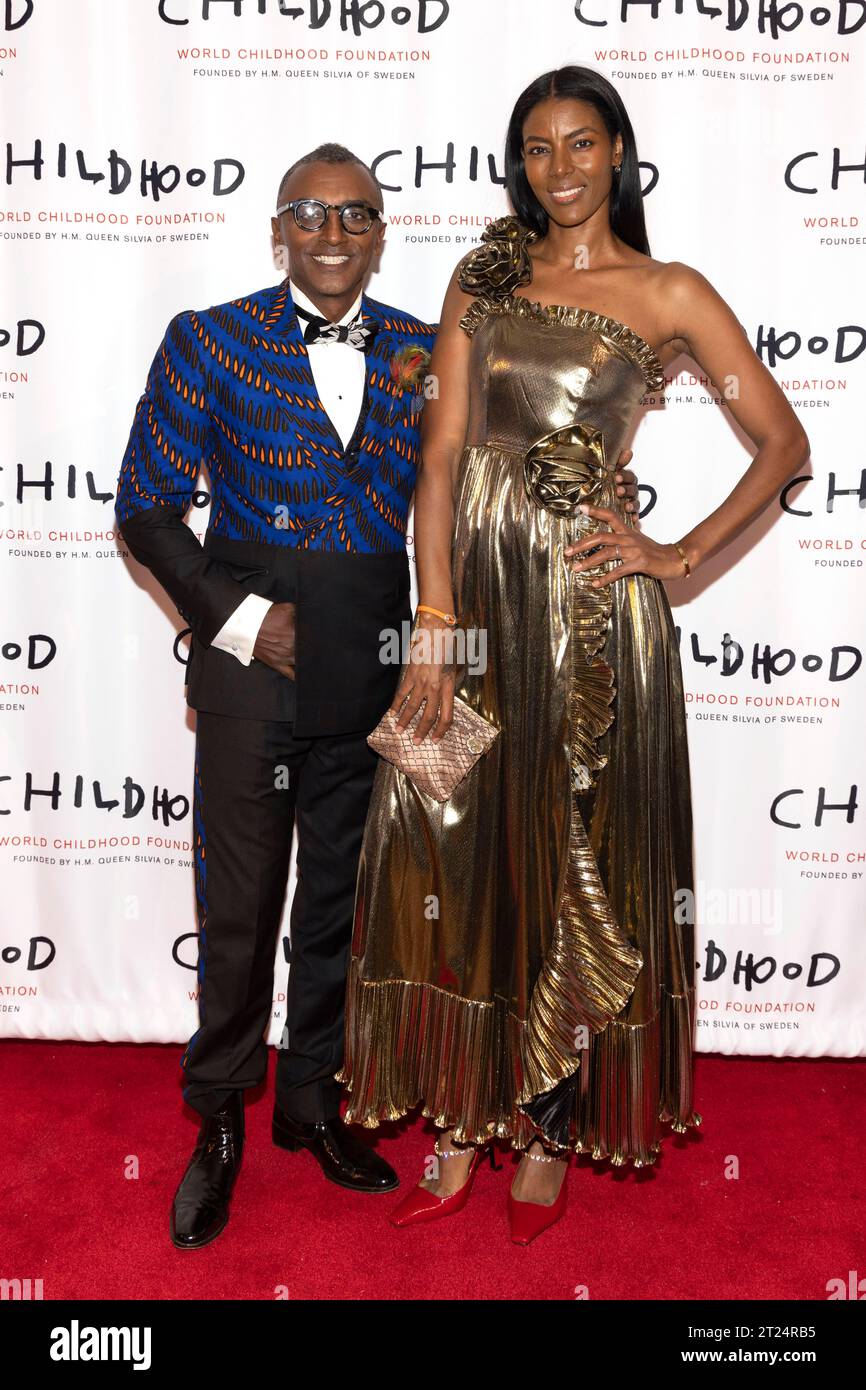 Chef Marcus Samuelsson and his wife Maya Haile at the World Childhood ...