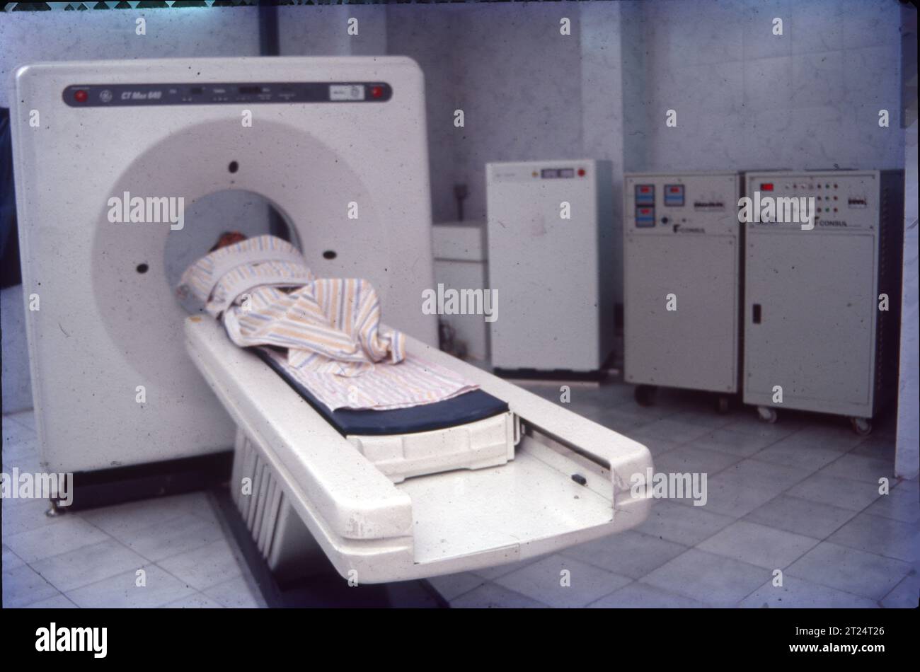 A computed tomography scan is a medical imaging technique used to