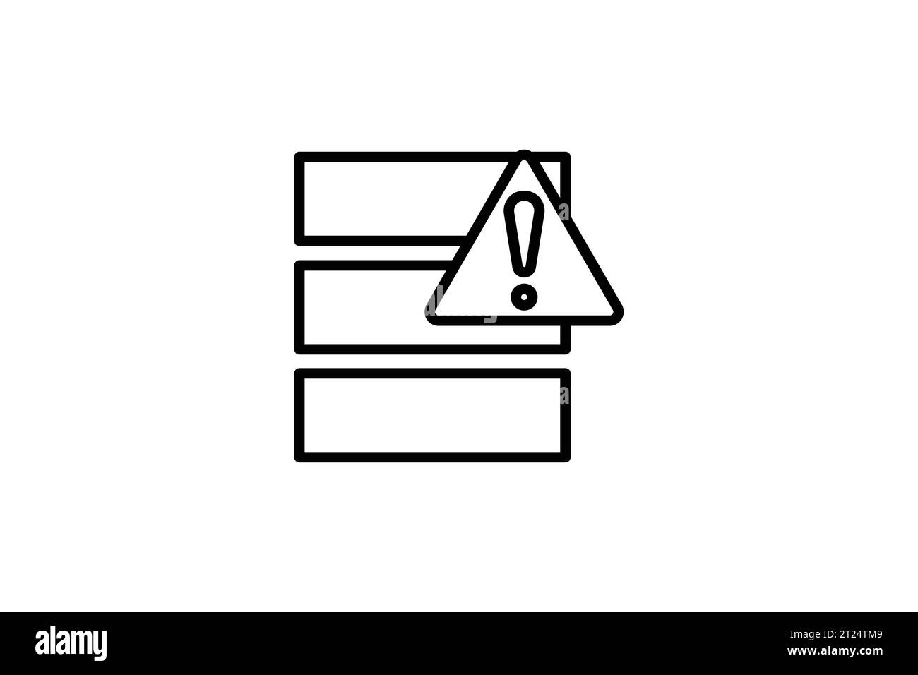 Data error icon. hard drive with exclamation mark. icon related to ...