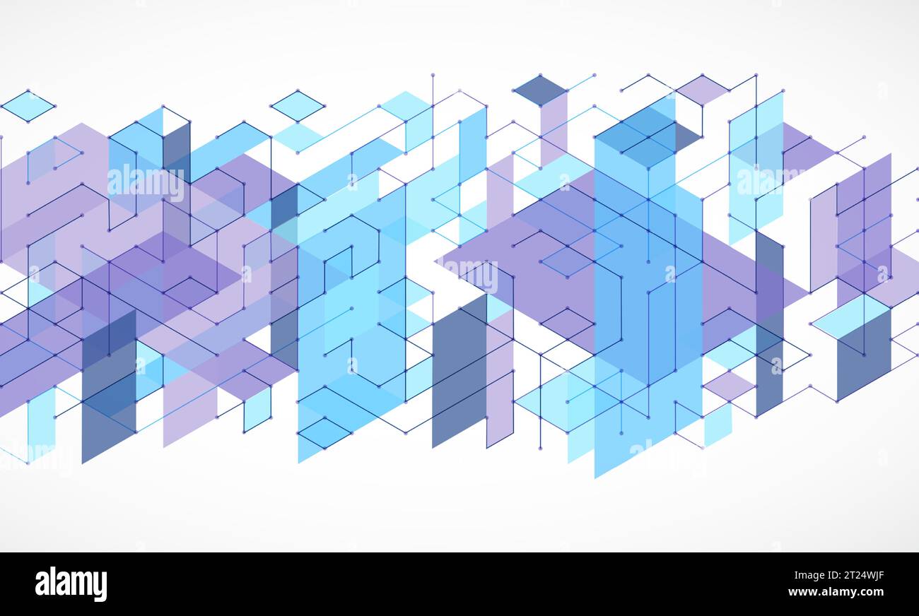 Abstract rectro colored  background in isometric style.  Vector Stock Vector