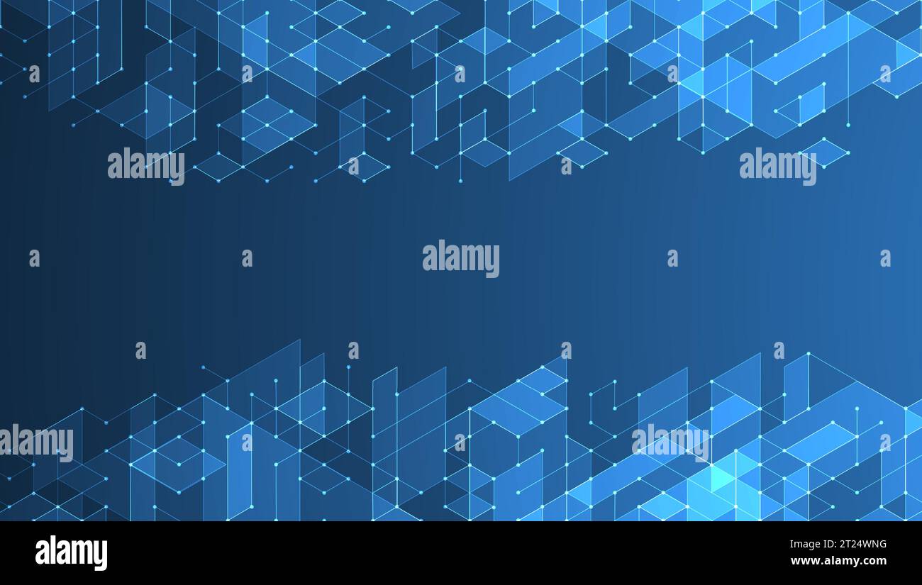 Vector illustration. Digital technology and engineering isometric background. Stock Vector