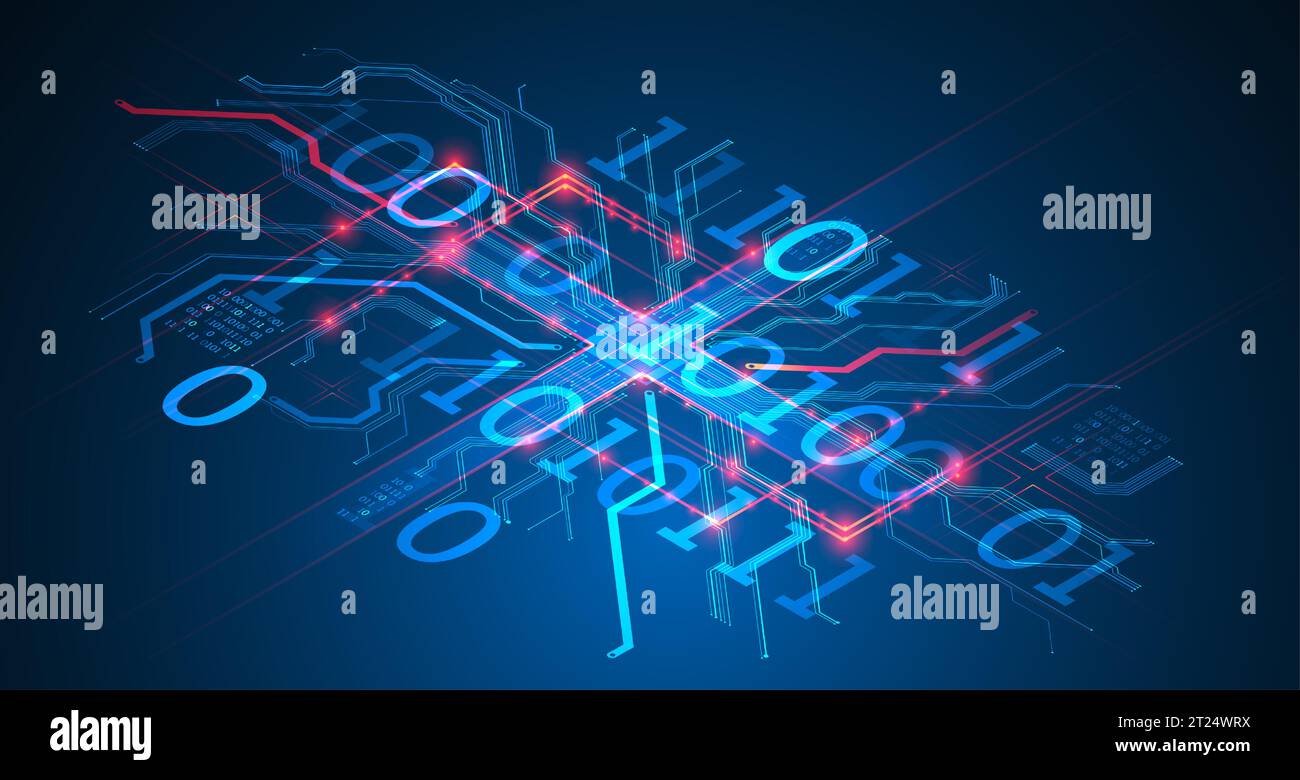 CPU concept. Circuit board. Vector Technology background Stock Vector ...