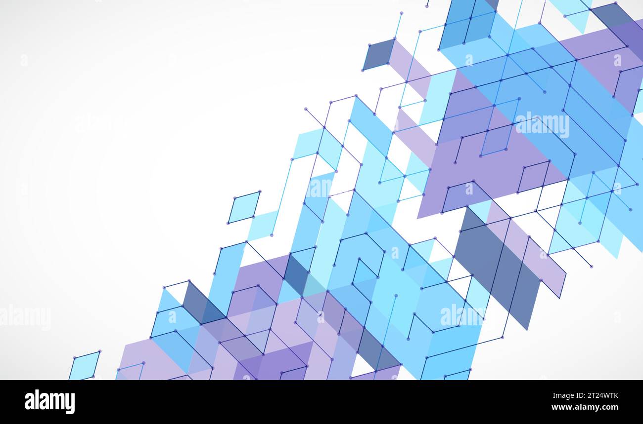 Abstract rectro colored  background in isometric style.  Vector Stock Vector