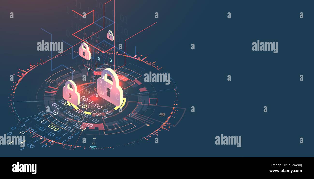 Isometric Digital Abstract Technology Background Vector Illustration