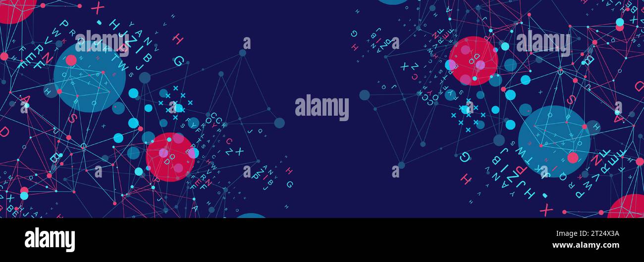 Abstract polygonal vector background with connecting dots and lines. Plexus effect digital data visualization. Stock Vector