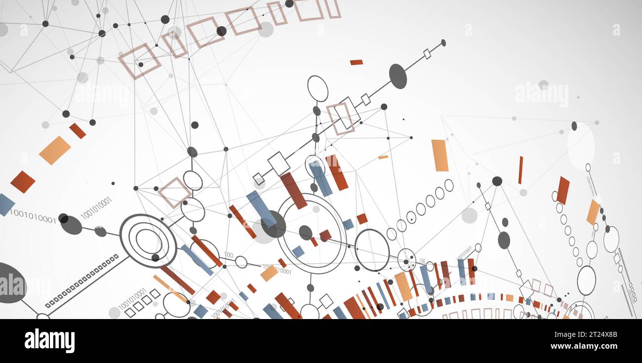 Abstract background on technological and scientific topics. Vector format. Stock Vector