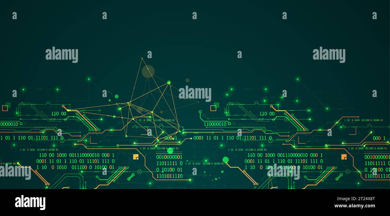 Abstract background on technological and scientific topics. Various ...