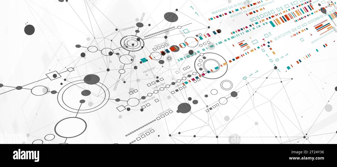 Abstract background on technological and scientific topics. Vector format. Stock Vector