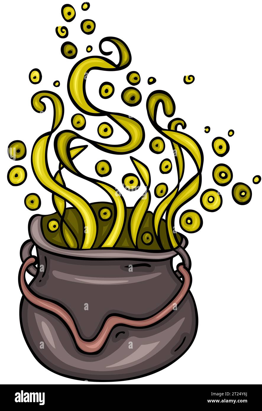 Halloween cauldron witches potion isolated Stock Photo Alamy