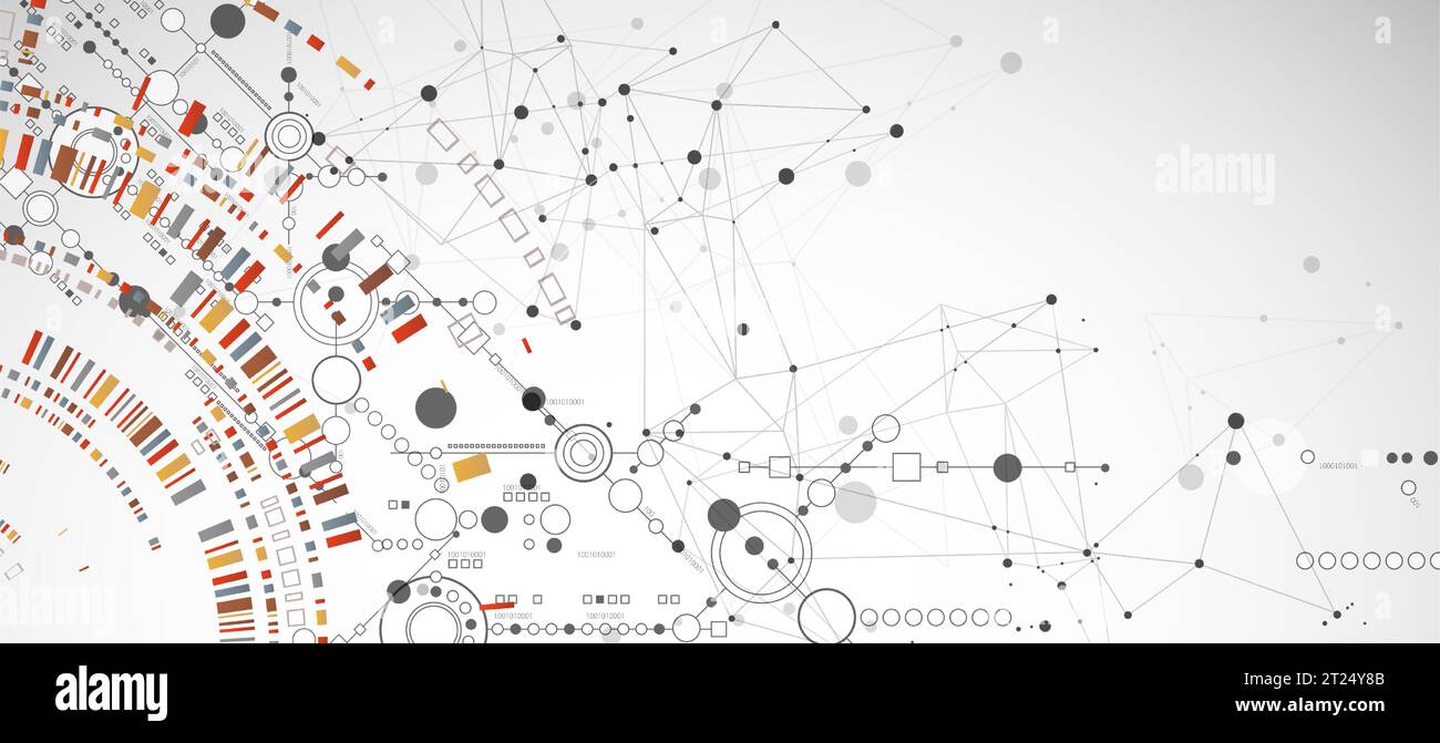Abstract background on technological and scientific topics. Vector format. Stock Vector