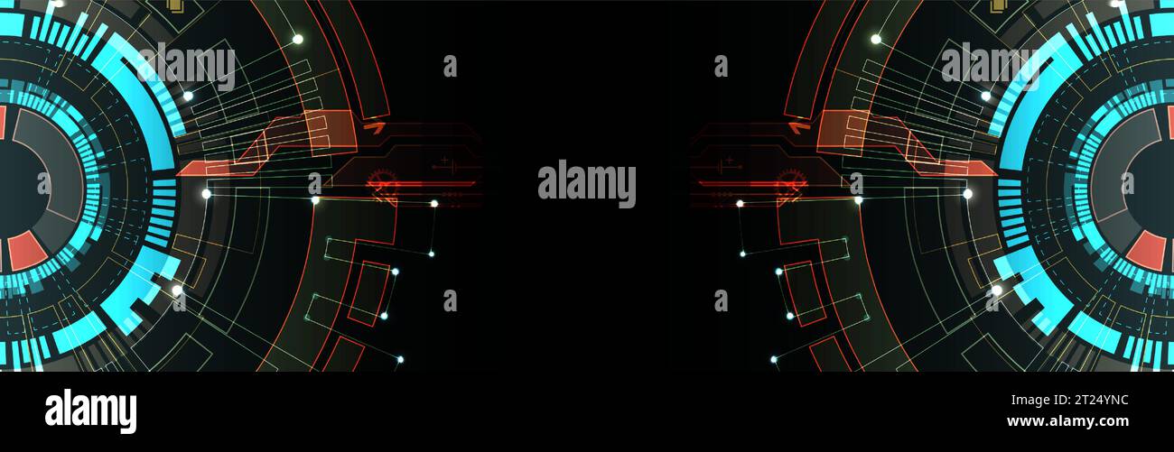 Abstract technology concept. Circuit board, high computer color ...