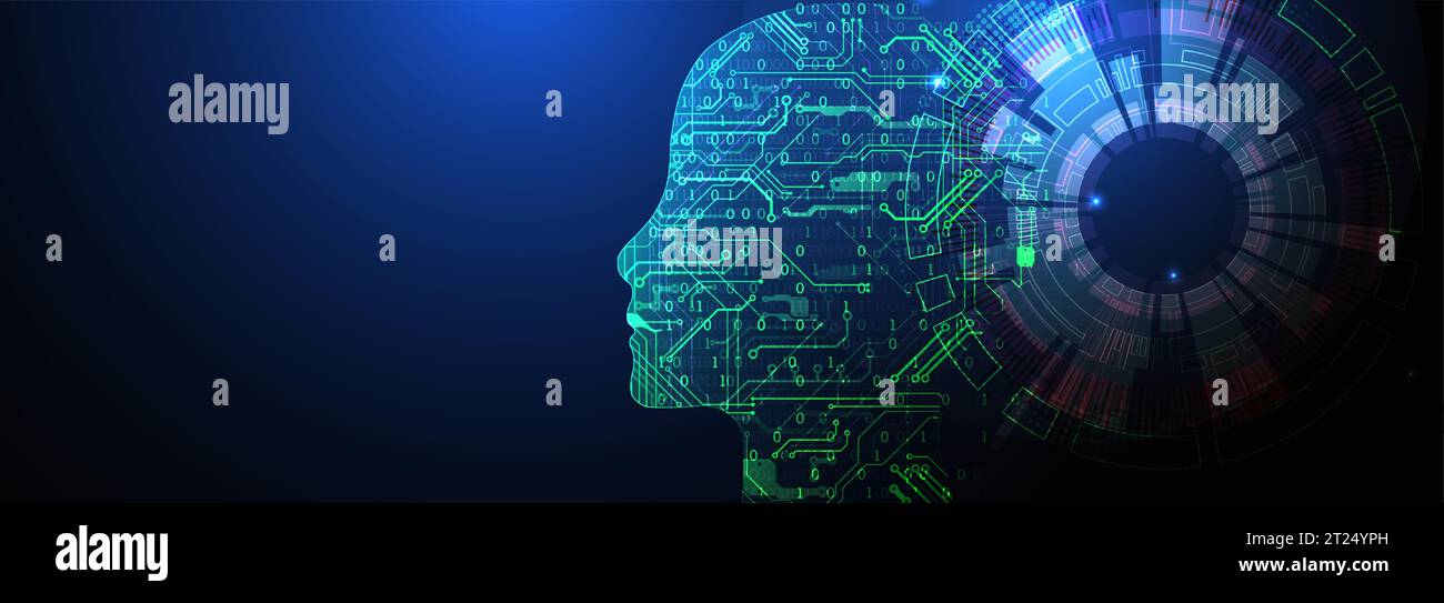 Plexus Artificial Intelligence concept.  Creative brain concept background. Vector science illustration. Stock Vector