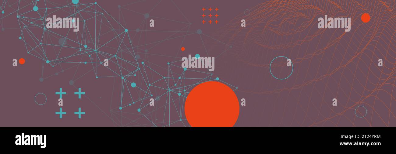 Template for science and technology presentation. Plexus style background. Vector Stock Vector