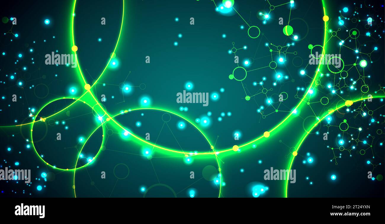 Abstract geometric vector background. Circle technology or science ...