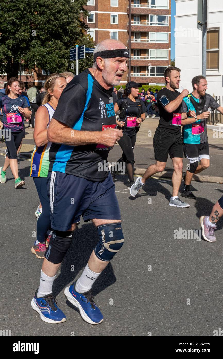 Great South Run, 15 October 2023, Portsmouth, Hampshire, England, UK. Thousands of competitors ran in the 10 mile run starting at Southsea. Stock Photo