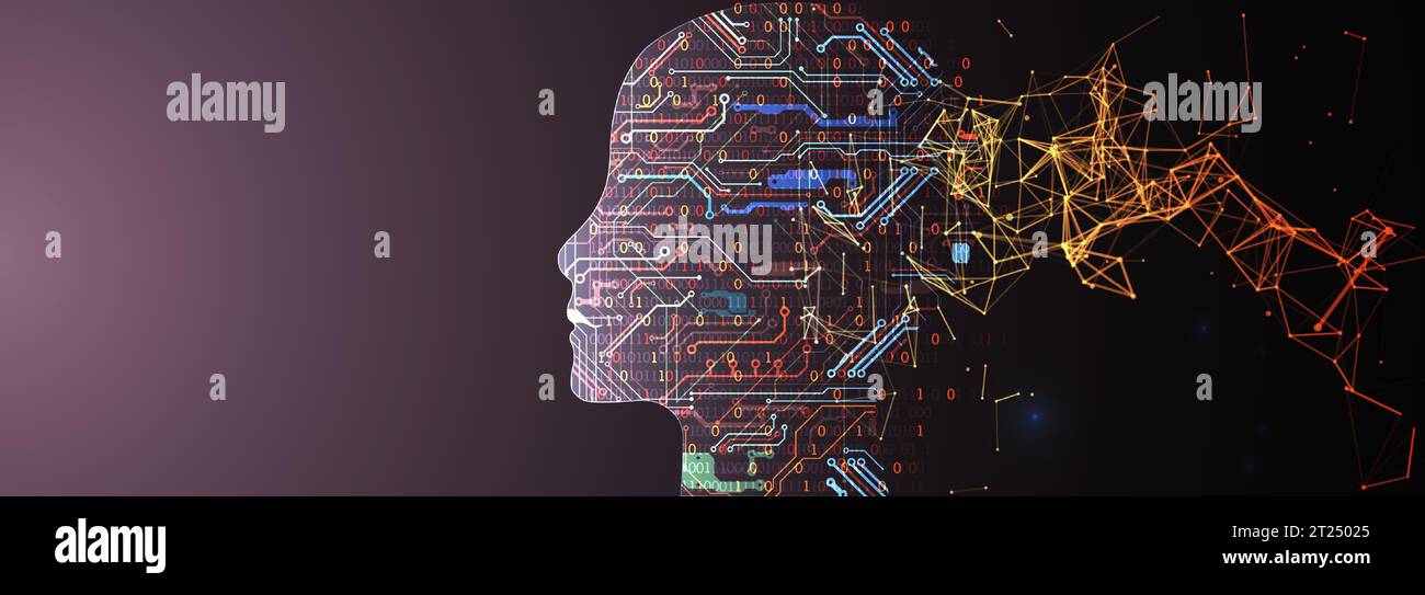 Plexus Artificial Intelligence concept. Creative brain concept background. Vector science illustration. Stock Vector