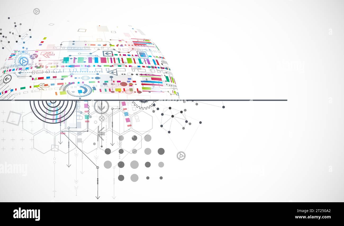 Scientific and technological ART concept. Abstract background with ...