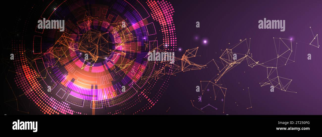 Abstract technology background with plexus effect. Vector illustration ...