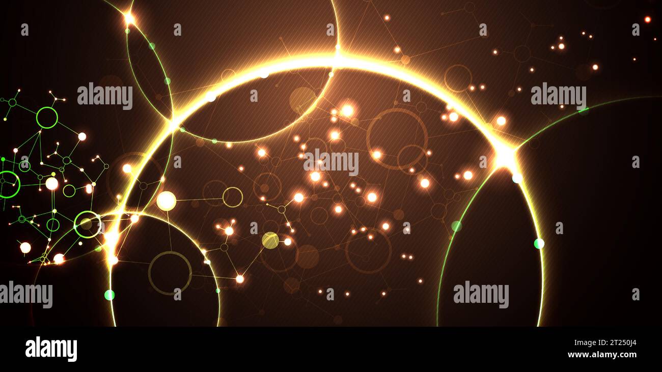 Abstract geometric vector background. Circle technology or science concept. Stock Vector