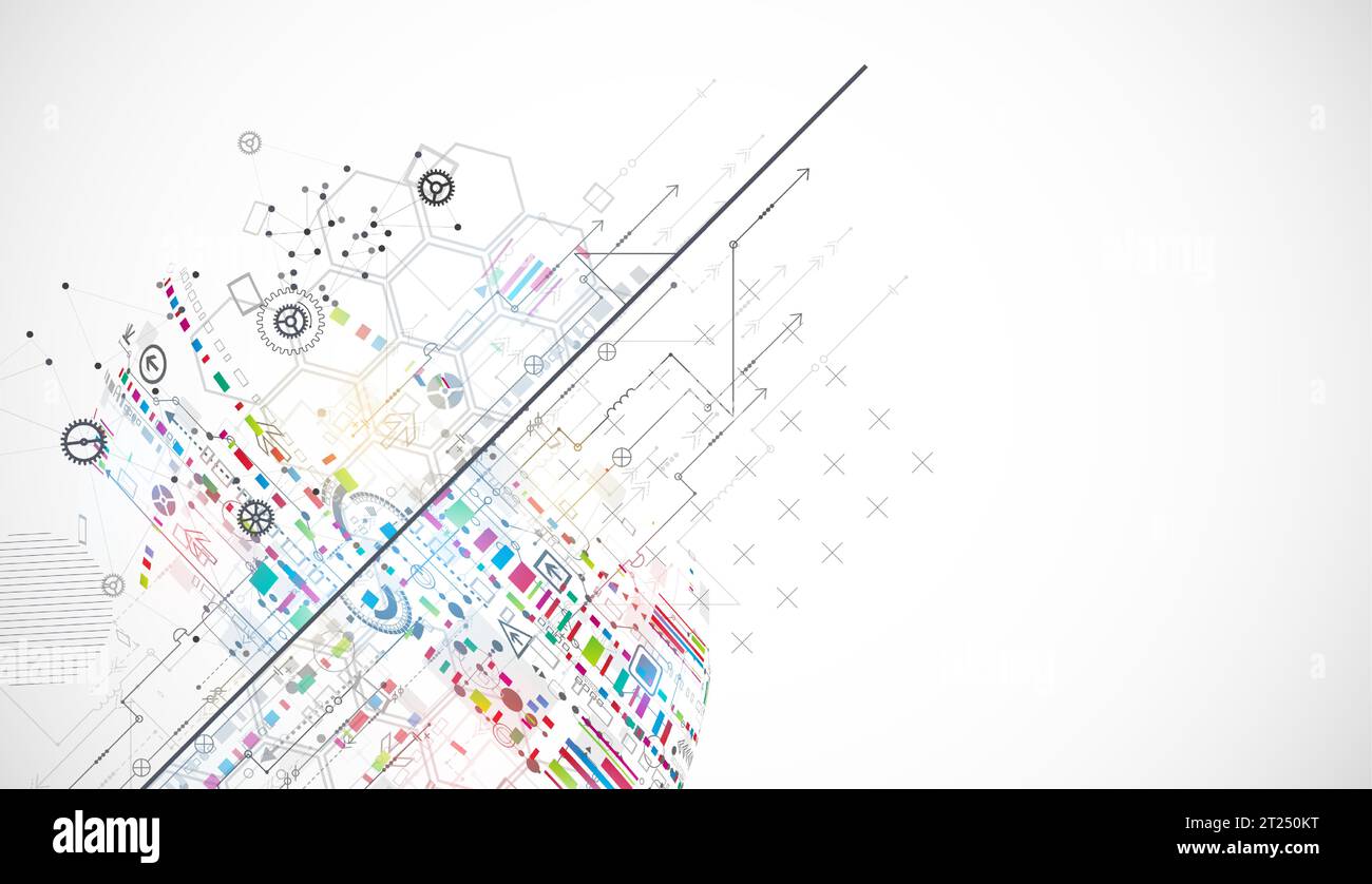 Scientific and technological ART concept. Abstract background with ...