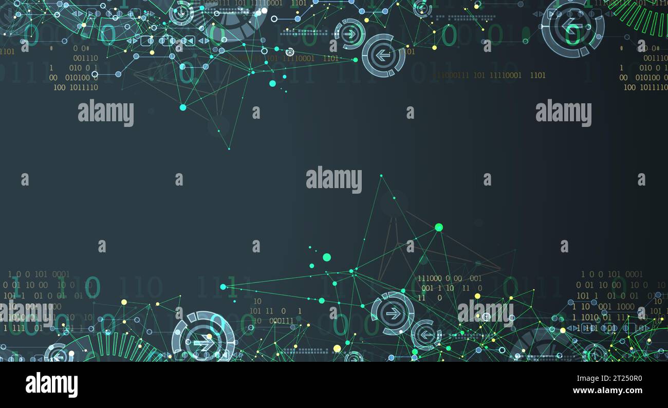 Abstract technology concept. Circuit board, high computer color background. Vector illustration with space for content, web - template, business tech Stock Vector