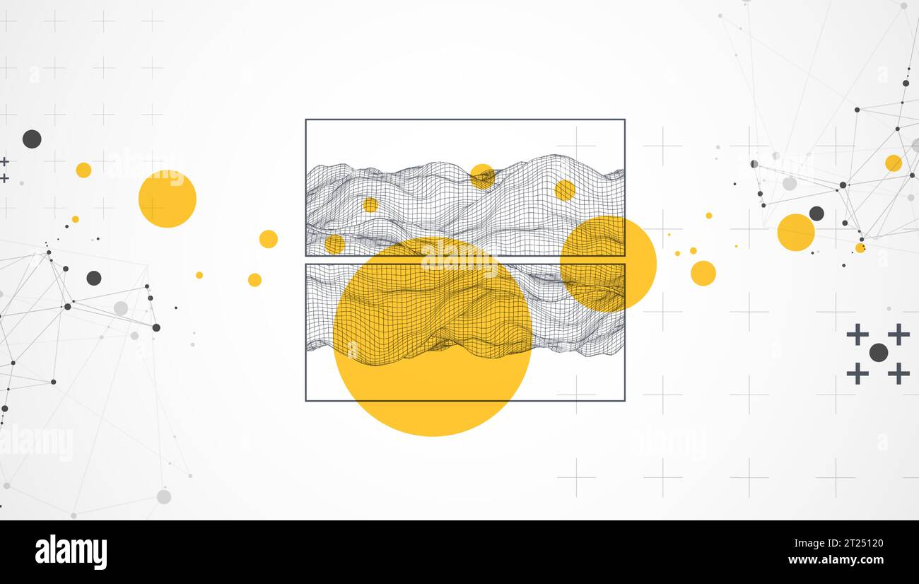Modern science abstract background. Surface illustration. Vector. Stock Vector