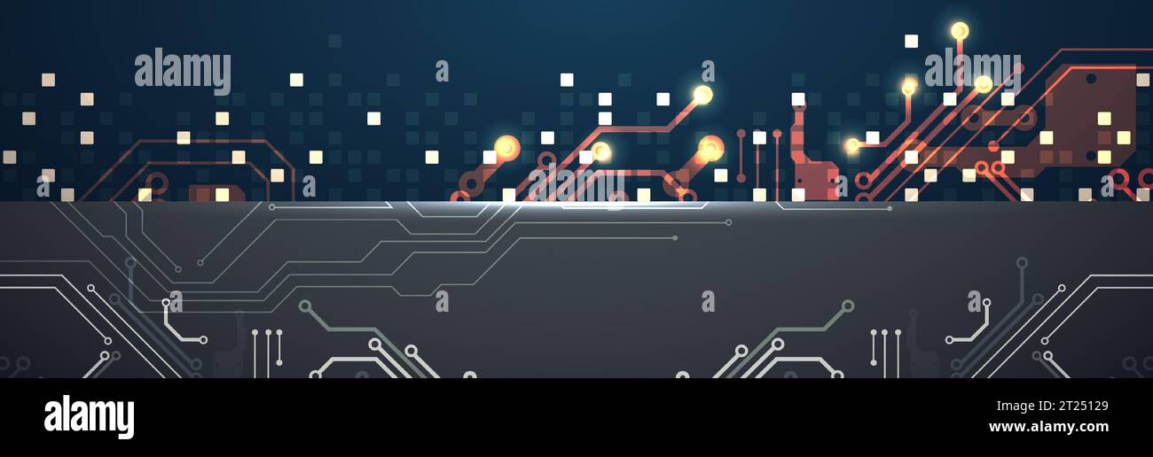 Vector illustration, Hi-tech digital technology and engineering theme Stock Vector