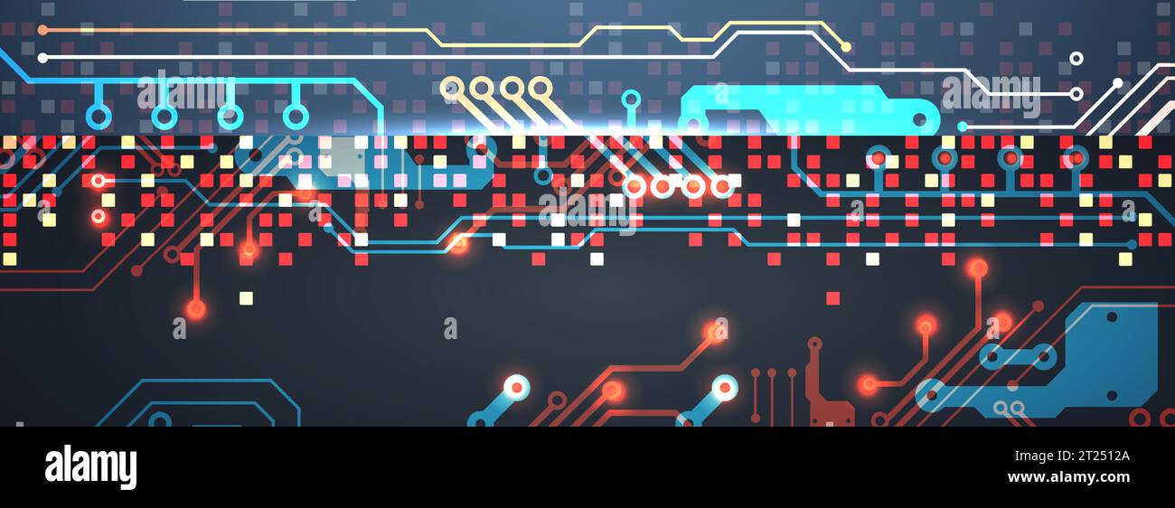Vector illustration, Hi-tech digital technology and engineering theme Stock Vector