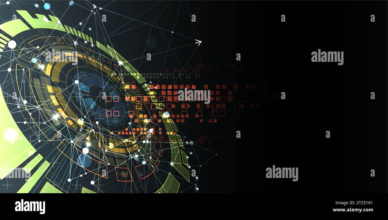 Abstract technology concept. Circuit board, high computer color ...