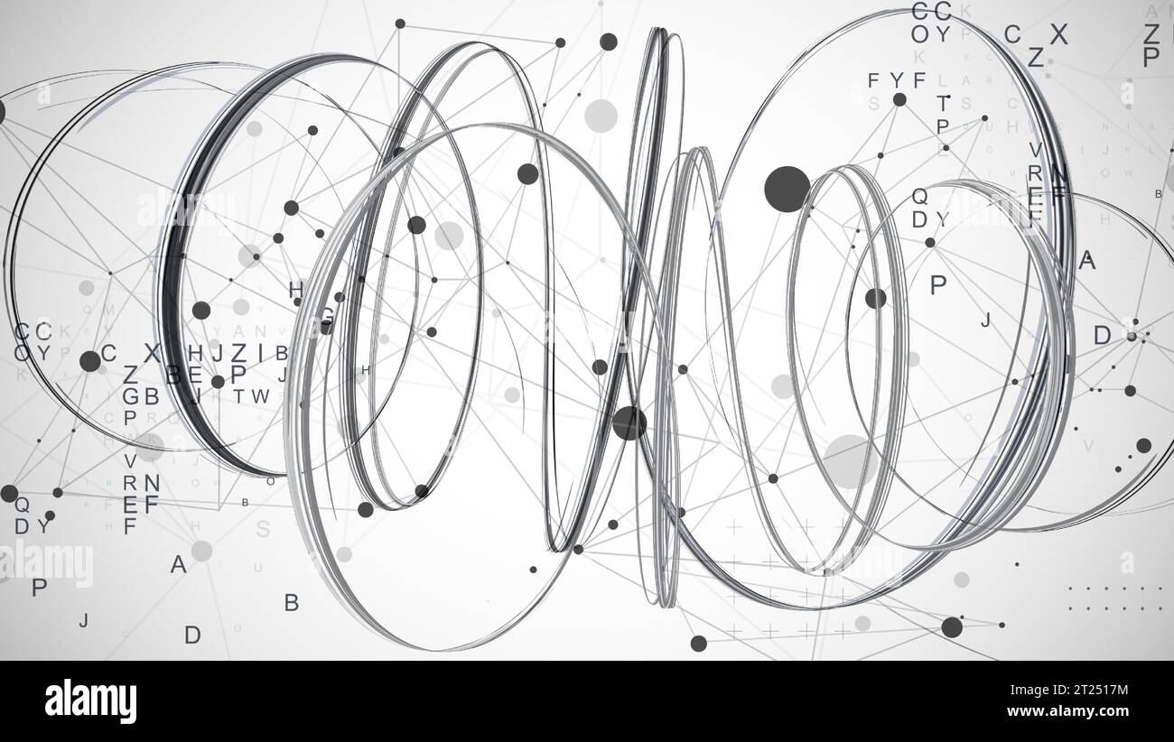 Template for science and technology presentation. Plexus style background. Stock Vector