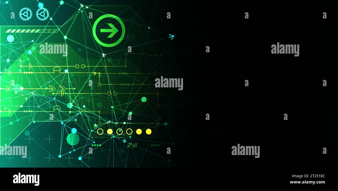 Abstract technology concept. Circuit board, high computer color ...