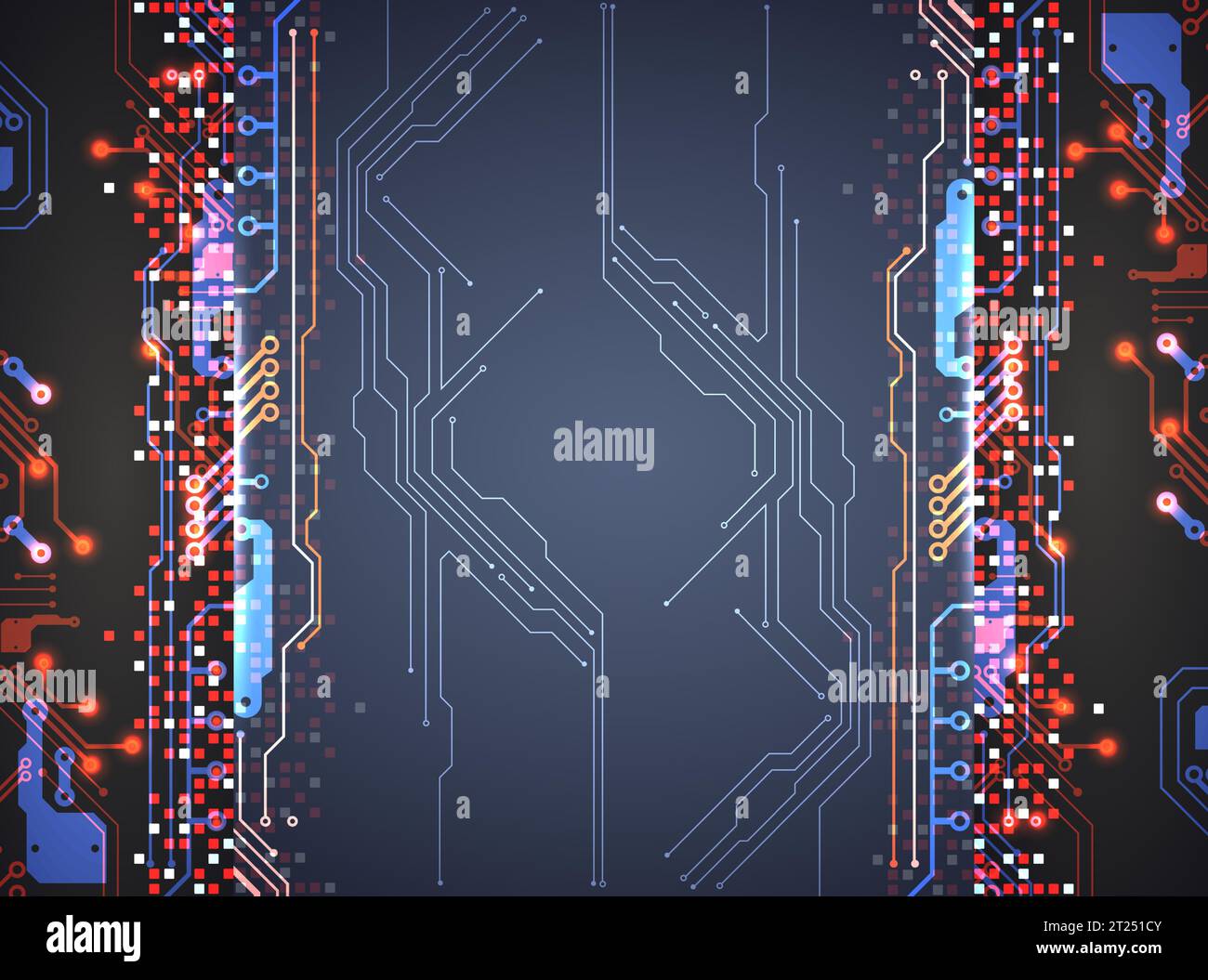 Vector illustration, Hi-tech digital technology and engineering theme Stock Vector