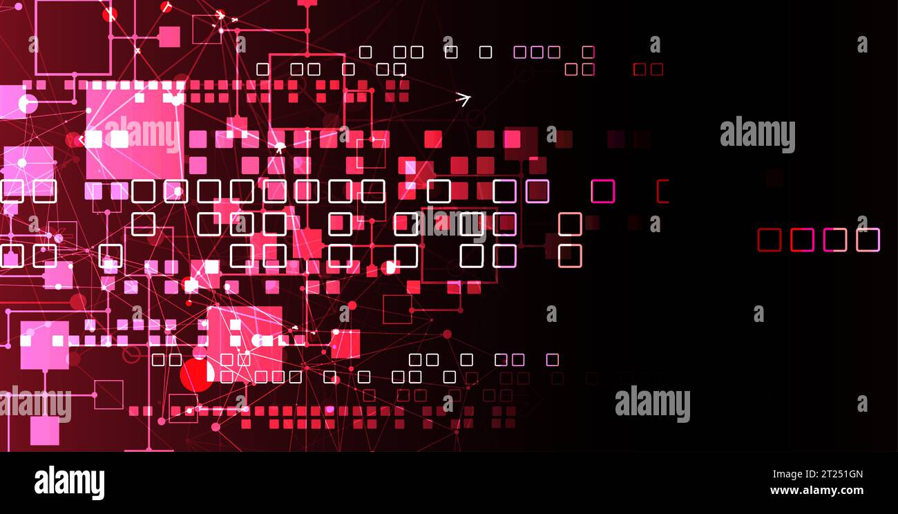 Abstract technology concept. Circuit board, high computer color ...