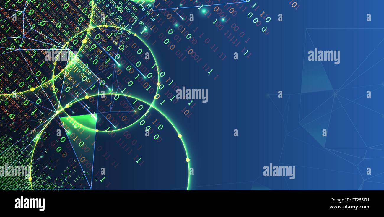 Technology background. Big data concept. Binary computer code. Vector ...