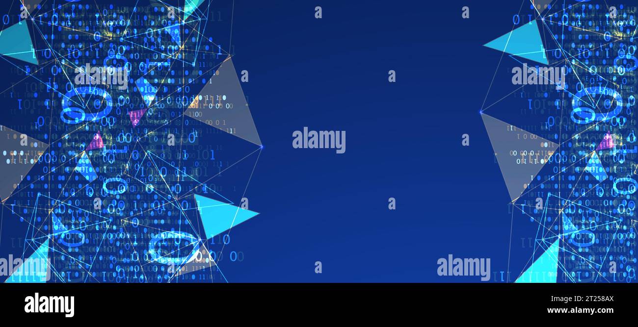 Technology background. Big data concept. Binary computer code. Vector ...