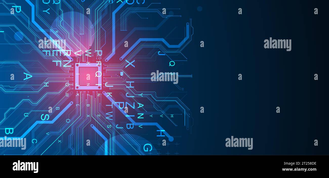 CPU concept. Circuit board. Technology background Stock Vector Image ...