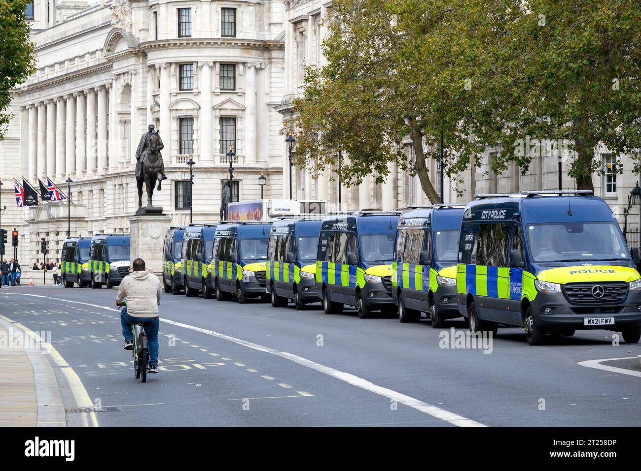 Blue vans police escort hotsell