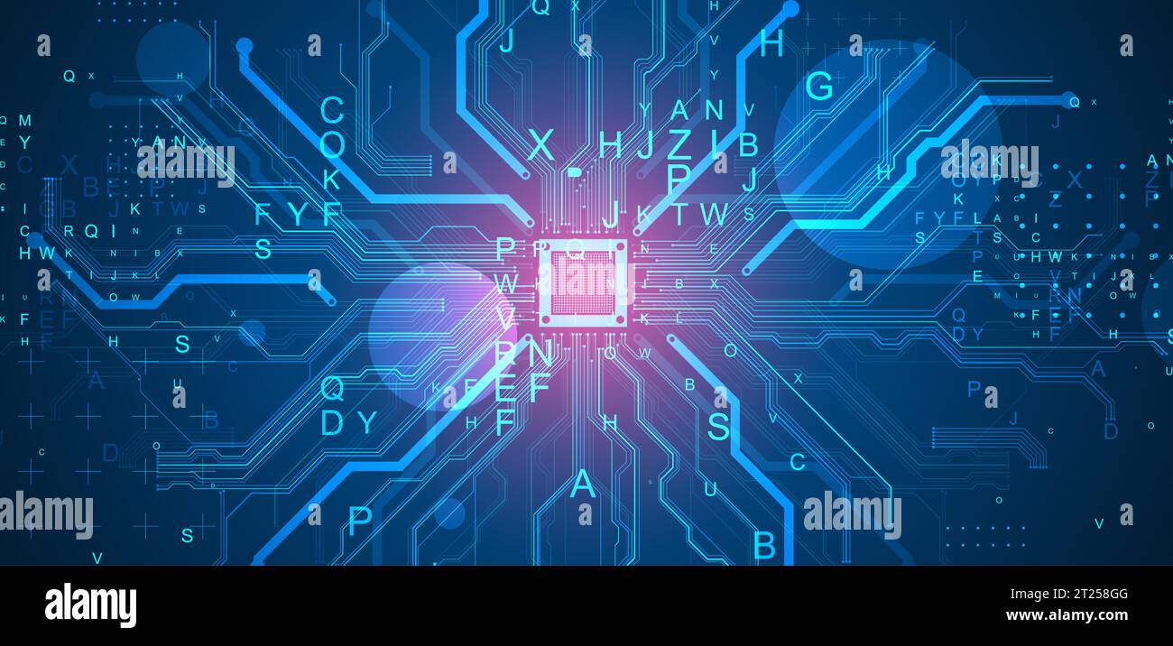 CPU concept. Circuit board. Technology background Stock Vector Image ...