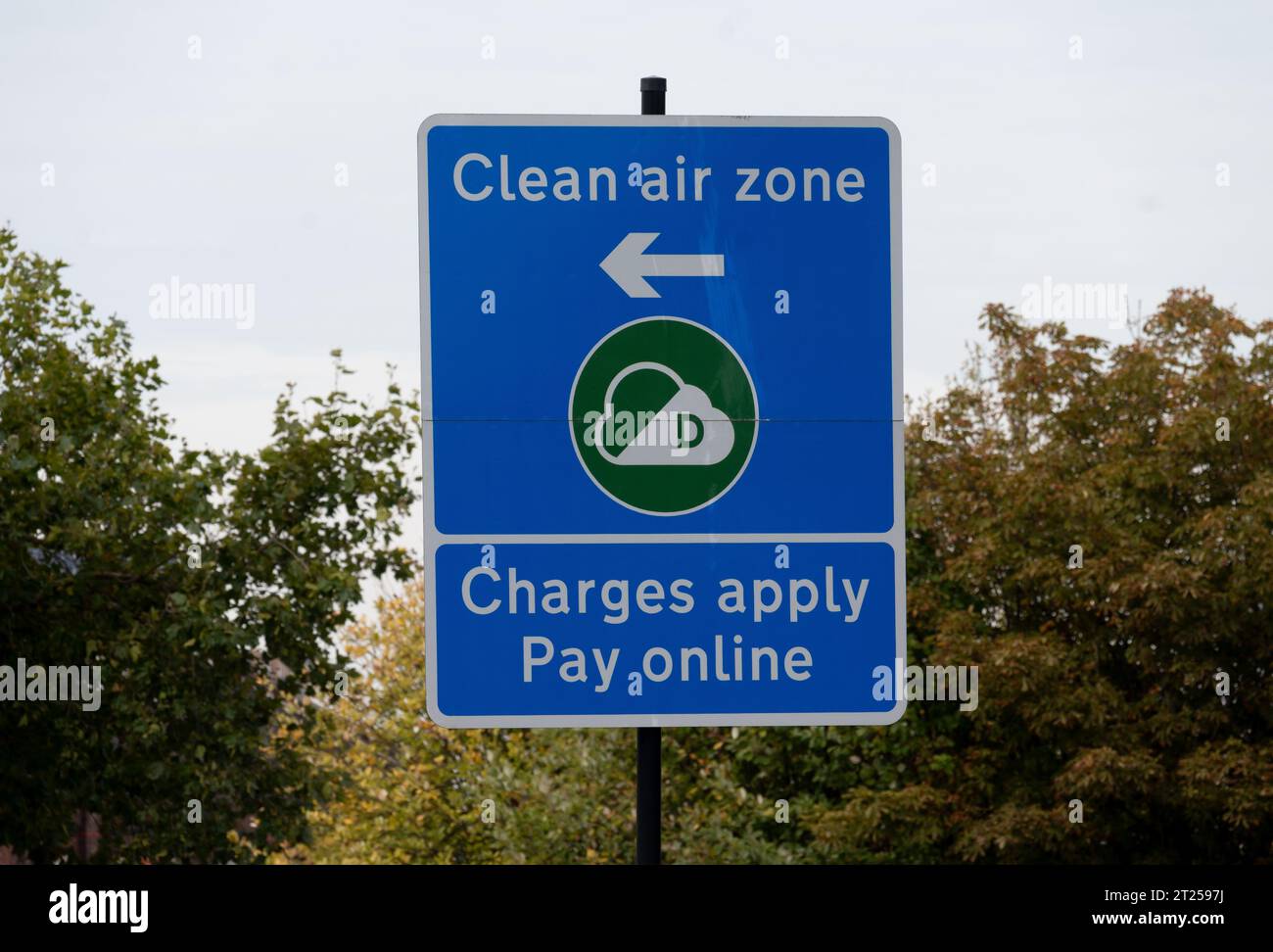 Clean air zone sign, Birmingham, West Midlands, England, UK Stock Photo ...