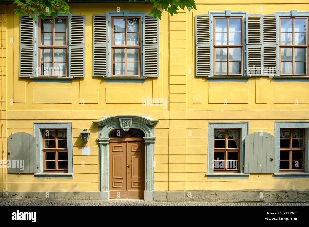 Schiller's residence in Weimar at Schillerstrasse no. 12, Weimar, Thuringia, Germany. Stock Photo