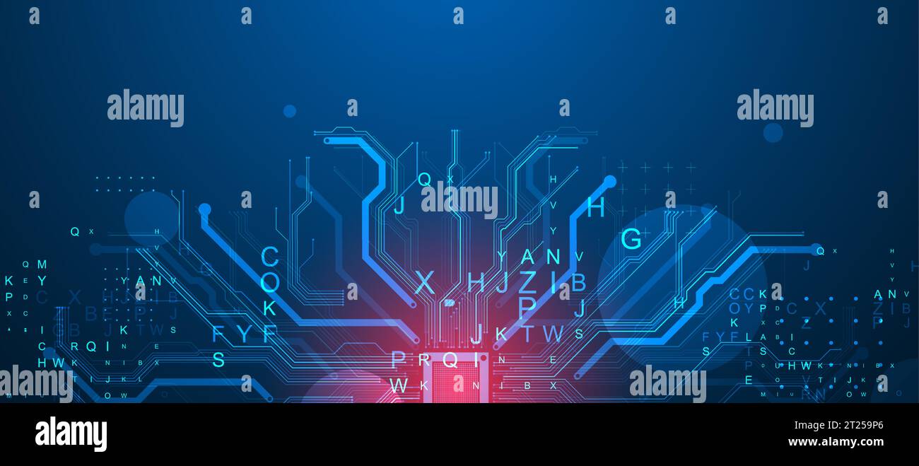 CPU concept. Circuit board. Technology background Stock Vector Image ...